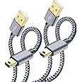 3ft Mini USB Cable, Standard USB 2.0 To Mini B Male Charger Cord Durable USB Mini To USB Charging Cable Compatible With PS3 Controller, MP3 Player, Camera, Dash Cam, Garmin GPS