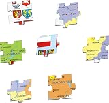 Larsen K97 Poland Political Map Jigsaw Puzzle 70 Piece Tray Frame Polish Edition view 3