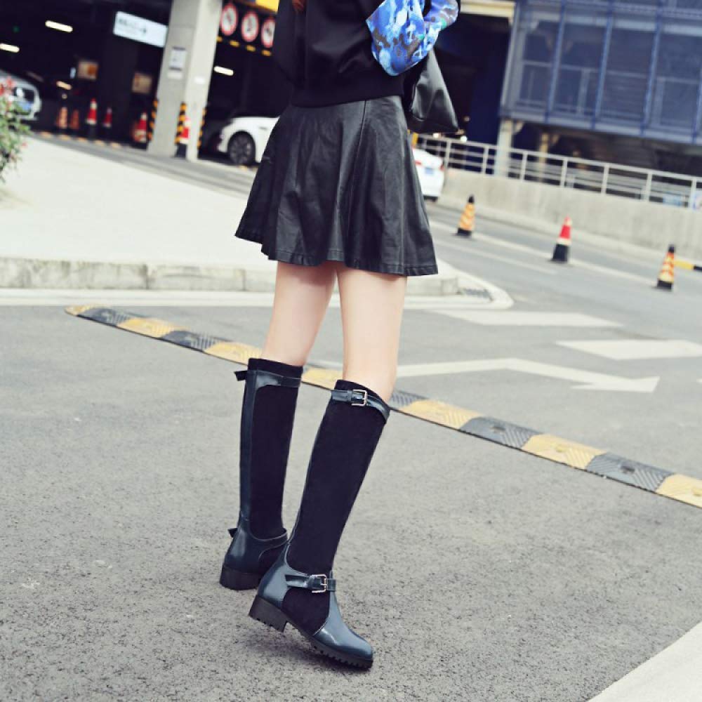 AOOEL Donna Coscia-Alta Stivali Sopra Il Ginocchio Piatta Elasticizzati  Stivali Scarpe Commercio, Industria e Scienza urban-earth.co.uk