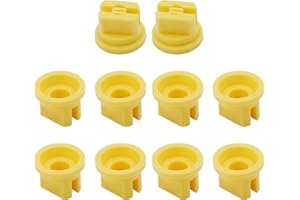 MroMax Flat Fan Spray Tip, 110 Degree Plastic Nozzle 0.2mm Aperture, 10Pcs (Yellow)