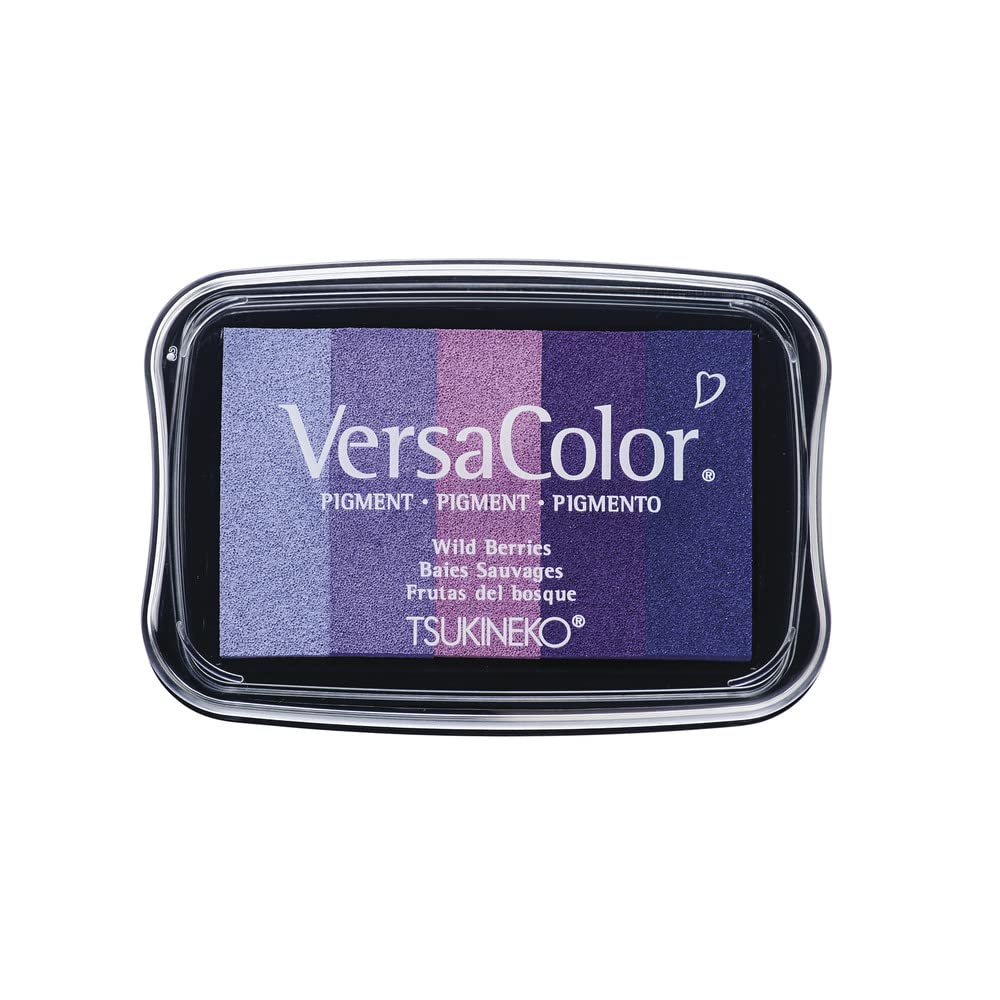 Rayher Versacolor Stamp Pad for Papercrafts, Card Making and Scrapbooking, Pigment Ink Pad for Stamping and Embossing, purple, 4.7x7.5cm, 2839739