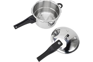 RASTKY Premium Stainless Steel Stovetop Pressure Cooker with Safety Valve for Gas Stove and Induction Cooker, 5 Quart (20cm)