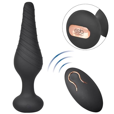 Cob Analplug mit Fernbedienung für Prostata Stimulator, Butt Plug mit 10 Vibrationsmodi für Männer