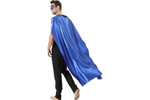 KIDSFERE Adult Superhero Cape and Mask - Halloween Costume Adult Cape Cloak Superhero Theme Day Costume Dress Up Party Capes