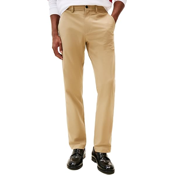 Tommy Hilfiger Men's Chino Pants Stretch Slim-Fit, Breezy Blue
