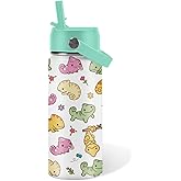 Axolotl Gifts for Girls - 16oz Green Axolotl Water Bottle with Straw Lid, Stainless Steel Insulated Tumbler, Leak Proof, for Boys, Sport, Travel, School - Animal Lovers Children Birthday Gift Cup(1pc)