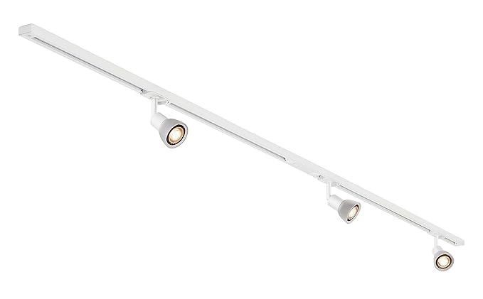 SLV LED Schienensystem PURIA, Starter Set, 1Phasen Schienen-Leuchte zur individuellen Innen-Beleuchtung, dreh- und schwenkbar