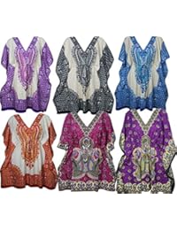 Womens Evelyn Short Caftan Swimsuit Bikini Cover Up Tunic Beach Kaftan Dress Resortwear One Size Lot Of 5