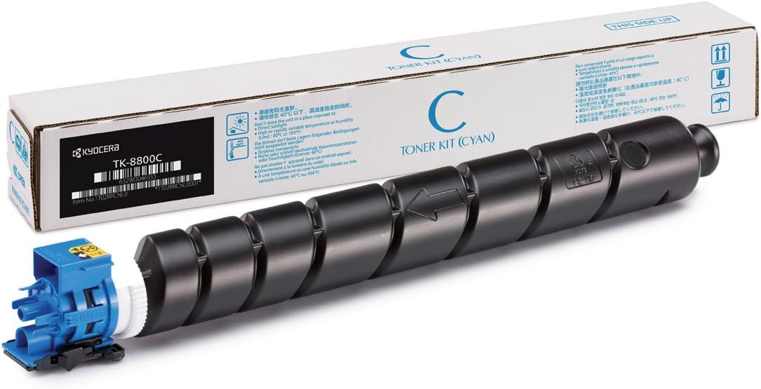 Kyocera TK-8800C Laser Toner Cyan Original Premium Printer Cartridge 1T02RRCNL0 for Ecosys P8060cdn