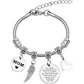 Memorial Bracelets for Loss of Mom Remembrance Gifts for Loss of Mother Father In Memory of Loved Gifts Bereavement Bangle Bracelet Sympathy Gift for Losses Mom Dad Bracelets Memory Gift