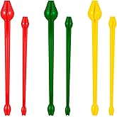 6 Pcs Fish Hook Remover Tool Snelled Fishing Hook Disgorger Plastic Unhook Extractor Tool for Fishing Gear Accessories 2 Different Sizes