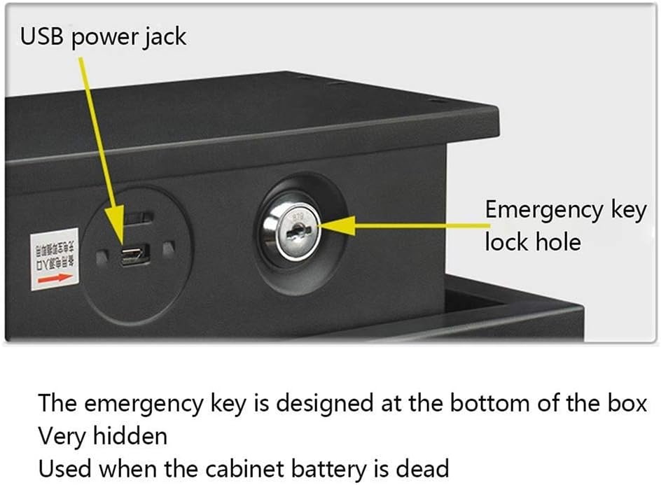 Mgo Drawer Safe Fingerprint Safe Sliding Security Safe Smart Electronic Cabinet Lock Fingerprint Lock Cabinet Lock Biometric Lock Drawer Fingerprint Lock (Size : B): Home & Kitchen