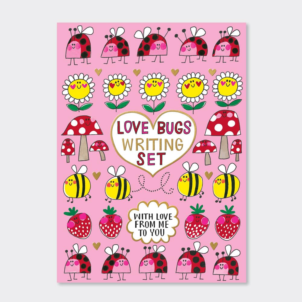 Rachel Ellen Writing Set Wallet Stationery - Love Bugs Theme - WS51