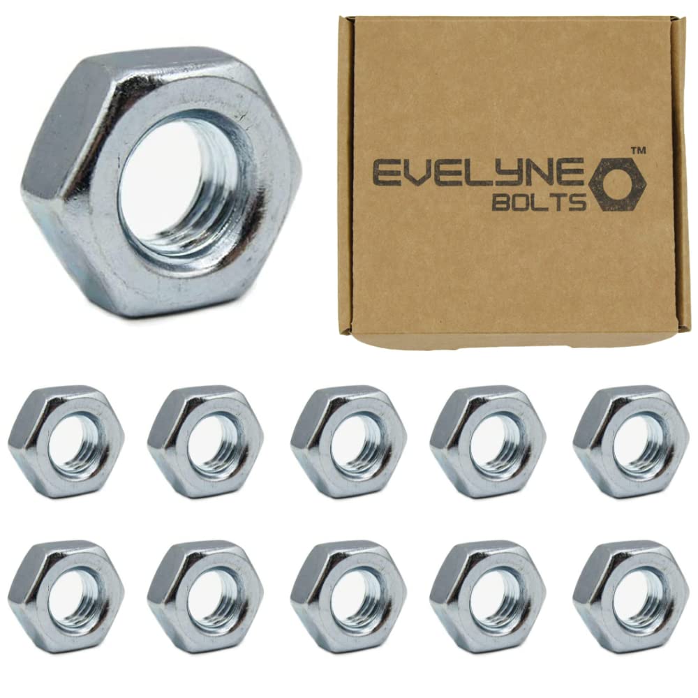 M10 (10mm) Steel Hex Nuts (Pack of 10)