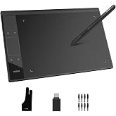VEIKK A30 Drawing Tablet 10x6 Graphic Tablet, 4 Touch Keys and Touch Pad | 8192 Pressure Battery-Free Pen, Compatible with Windows Mac Android Linux - Beginner &amp; Student Friendly