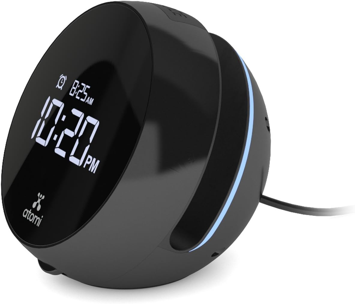 Atomi Wireless Wake 10W Qi Wireless Cell Phone Charger and Alarm Clock