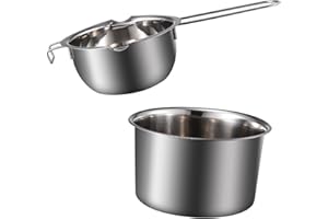 MOTHNUR Stainless Steel Double Boiler Pot Wax Melting Pot for Butter Chocolate Cheese Candy Heating