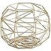 VonShef Large Gold Geo Fruit Bowl for Kitchen Countertops, Stainless Steel Wire Frame Basket, FDA Approved For Food Use, 10 x 8 Inches