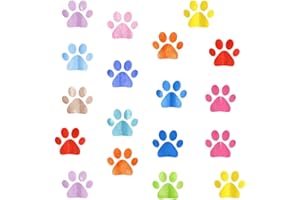 Cabilock Dog Paw Print Wall Stickers 3 Sheets Colorful Self-adhesive Animal Footprint Decals for ’ Bedroom