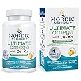 Nordic Naturals Ultimate Omega Plant Based Vitamin with Vitamin D3+K2-60 Vegetarian Soft Gels - 1210 mg Omega-3s Plus 2000 IU D3 and 90 mcg K2 - Promotes Brain Health - Non GMO - 30 Servings