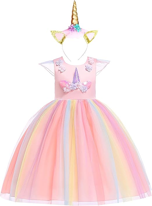 Zaldita Children's Unicorn Princess Costume Unicorn Tutu Dress Evening