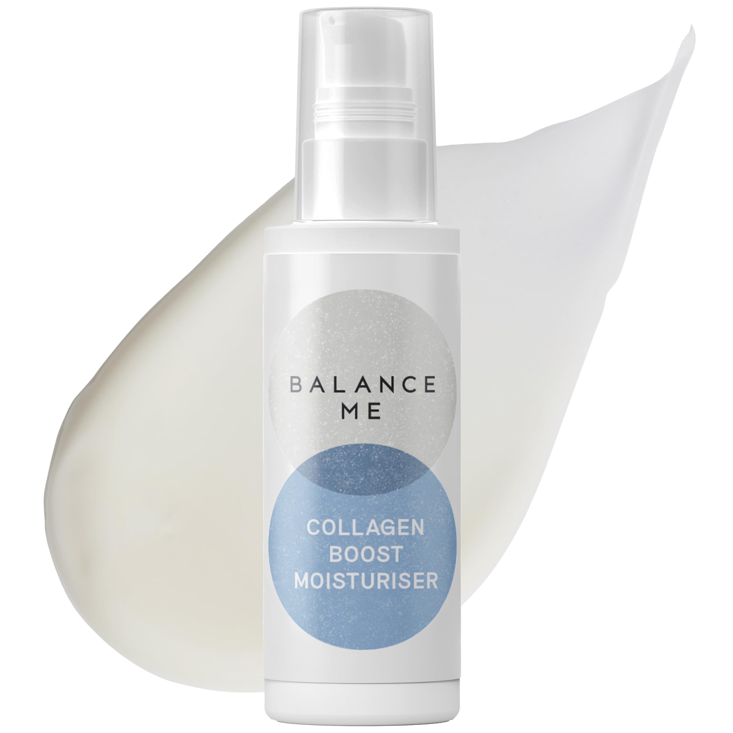 Balance Me Collagen Boost Moisturizer, Smooth and Rejuvenate Face & Neck, Anti-Ageing Cream For All Skin Types, Peptides & Hyaluronic Acid, 99.9% Natural, Vegan/Cruelty Free, Made In UK, 1.7 Fl Oz