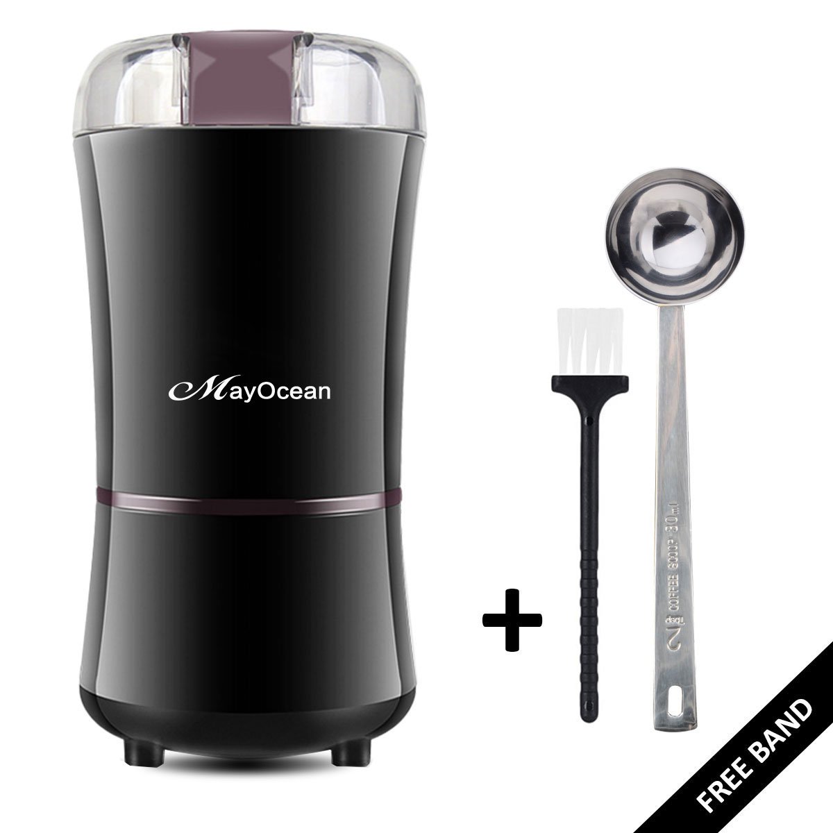 MayOcean Molinillo de Café Eléctrico W Granos de Café Nueces Especias Cereales