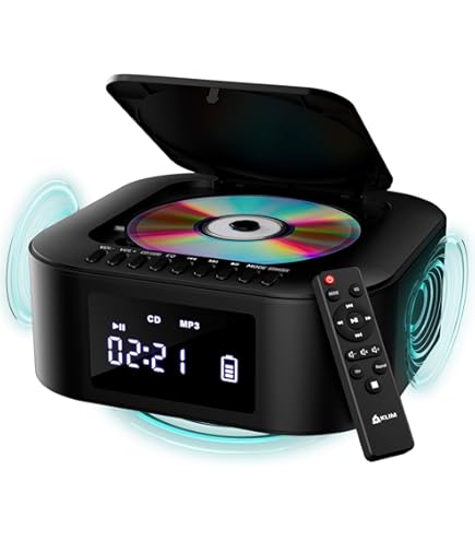 Amazon.com: KLIM Boombox E1 - CD Player Portable Audio System +