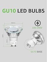 Lepro GU10 LED Bulbs Cool White 5000K 4W 325lm 100° Pack of 10 view 4