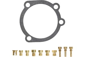 ANGREBUILD Jet Kit for Harley-Davidson CV40 Keihin Carb Main Jet Pilot Jet Gasket, for Harley Davidson Sportster XL883 XL1200 CV 40MM Carburetor Carb Jet Kit (#180 185 190 195 42 45 48)