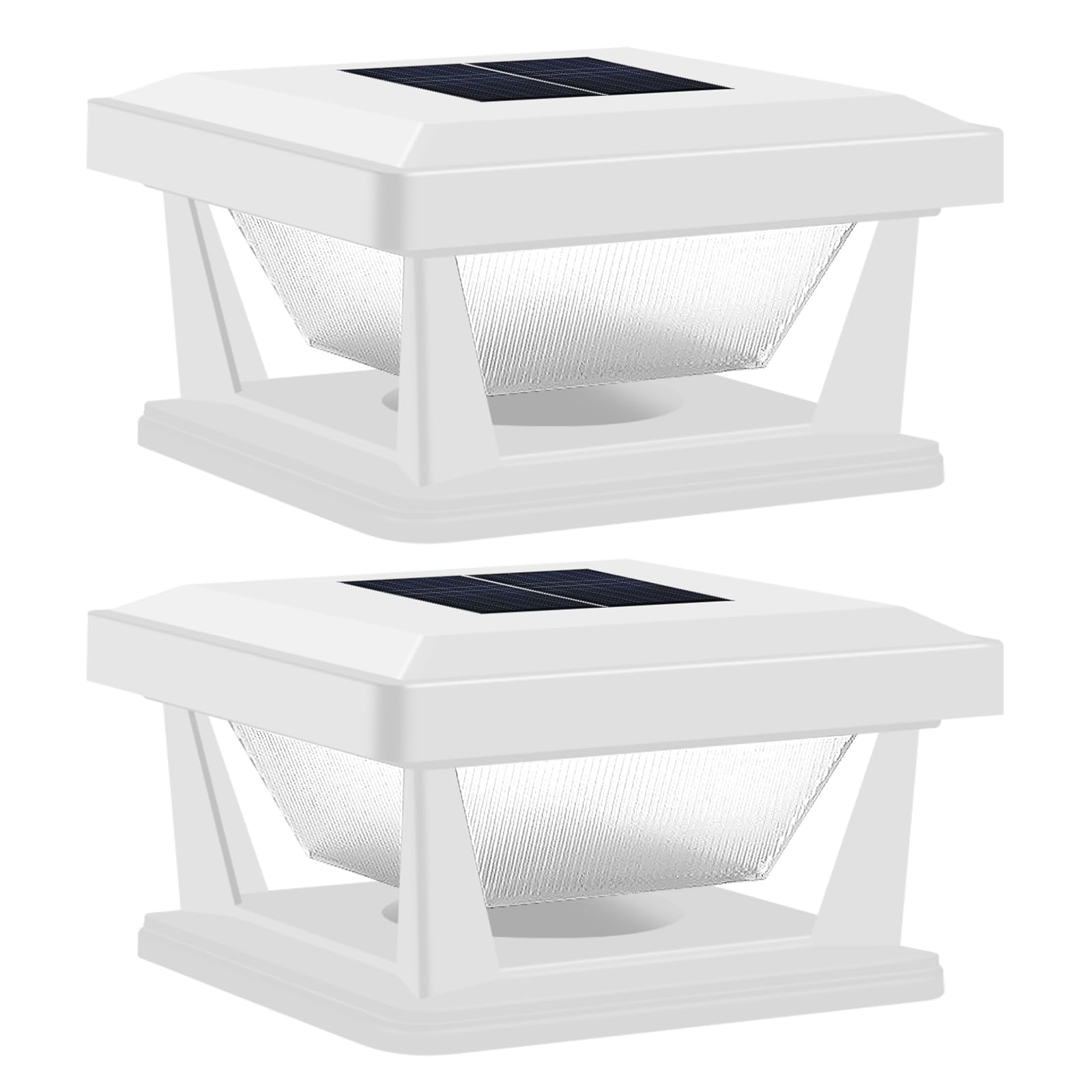 Photo 1 of URLIGHTS Solar Powered Post Cap Lights, 2-Pack