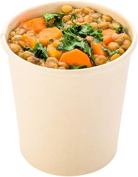Download Amazon Com 200 Ct Disposable 16 Oz Bio Soup Container Large Kraft Soup Cups Perfect For Cafes Eco Friendly Recyclable Paper Cup Wholesale Takeout Food Container Lid Available Restaurantware Kitchen Dining