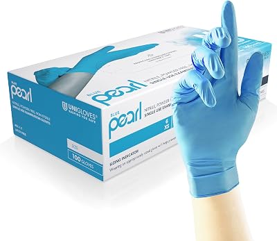 Unigloves Blue Pearl Nitrile Gloves XL Multipurpose Powder Free 100