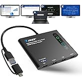 OREI SplitExtend HDMI Splitter Extended Display for Quad Monitor - Multi-Monitor Display 5 Separate Screens - USB-C Adapter t