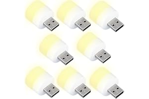 DASITON Plug in LED Night Light Mini USB LED Light Flexible USB LED Ambient Light Mini USB LED Light, LED Portable car Bulb, 