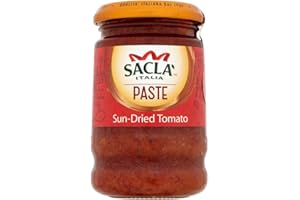 Sacla Italia Sun Dried Tomato Paste - 190g - Pack of 2 (190g x 2 Jars)