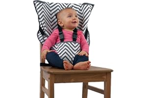 COZY COVER The Original Easy Seat Portable High Chairs for Babies and Toddlers - Quick, Easy, Convenient Cloth Travel High Chair - Fits in Your Hand Bag for a Happier, Safer Infant/Toddler (Chevron)