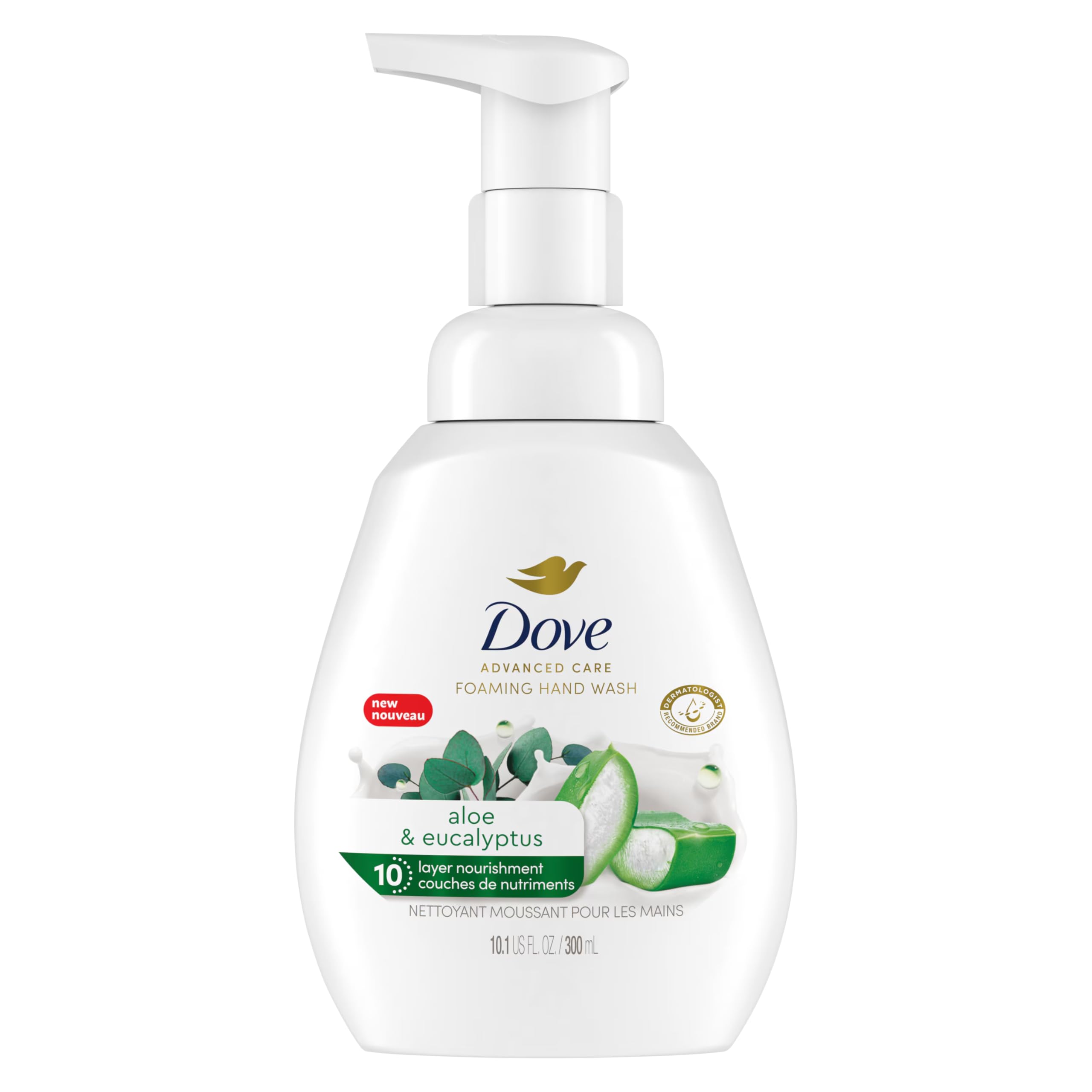 Photo 1 of 4pack Dove, Nourishing Foaming Hand Wash, Aloe & Eucalyptus, 10.1 fl oz (300 ml)