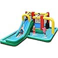 BOUNTECH Inflatable Water Slide, Kids Water Slide Bounce House Wet Dry Combo for Outdoor Fun with Hide&Seek Cave, Splash Pool, Blow up Waterslides Inflatables for Big Kids Backyard Party Gifts