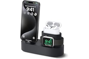 elago 3 in 1 Charging Station Compatible with Apple Products, Apple Watch Series 11/10/9/8/7/6/5/4/3/2/1/SE, Apple AirPods Pr