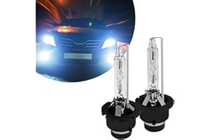 SamWinGear D2S Hid Headlight Bulbs 2PCS 35W Super Bright Bulbs, D2S Headlight Bulb D3S HID Car Original Replacement Lights 12V High Beam Low Beam Xenon Bulbs with Metal Stents Base (D2S White)