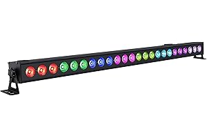 LALUCENATZ LED Stage Wash Light Bar: 24LEDs 96W 4in1 RGBA DJ Light Bar DMX Control Sound Activated Auto Play Uplights for Events Music Dance Wedding Party Live Show Church Decoration Stage Lighting