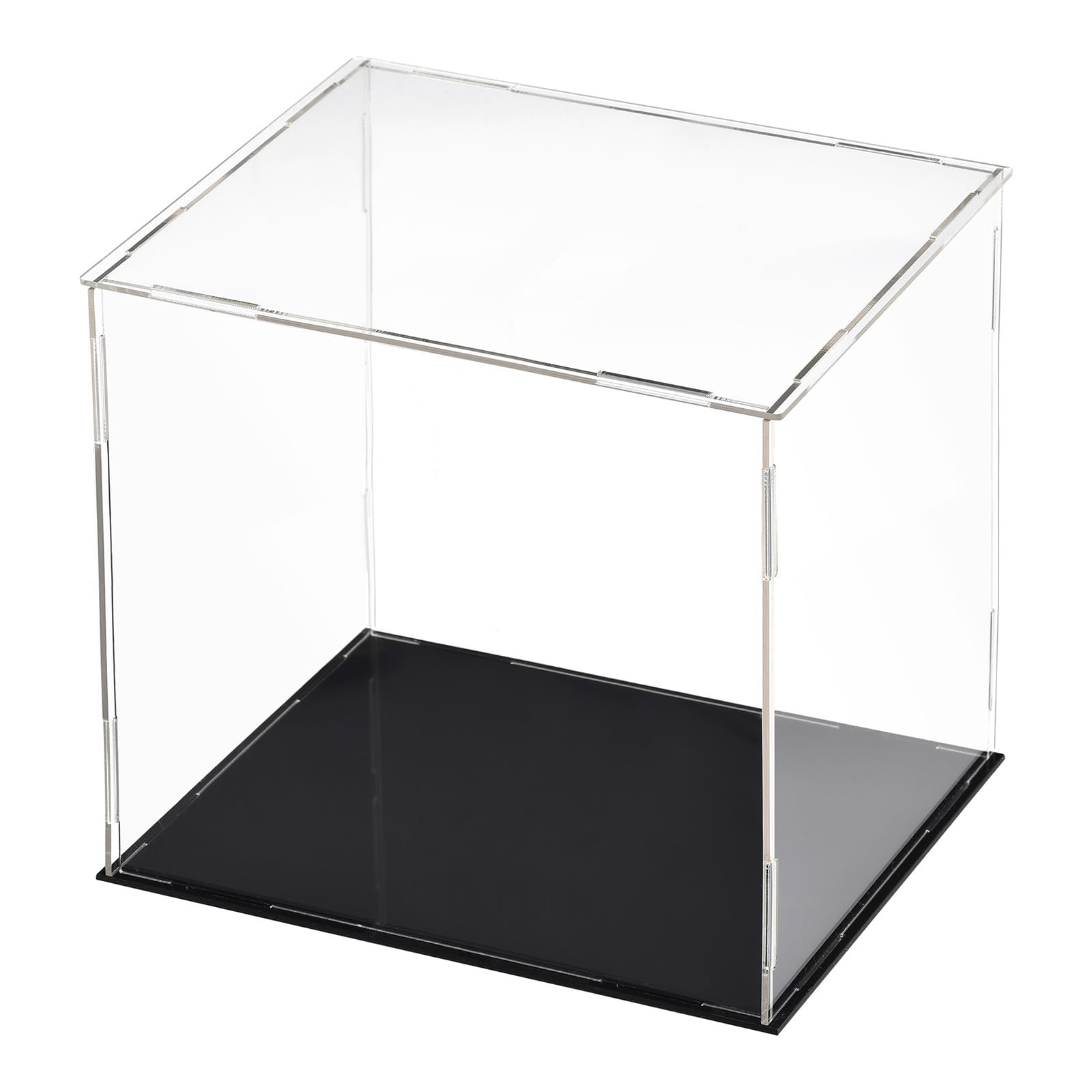 DMiotech 1 Pack Acrylic Display Case Box Transparent Dustproof Showcase, 11.8x9.8x11.8 Inch for Collectibles