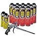 Great Stuff Pro Gaps & Cracks 24 oz Complete Kit – 12-Pack Foam Sealant with AWF PRO 8 in PTFE Coated Professional Spray Foam Gun & 2 Cans of Great Stuff Pro Cleaner