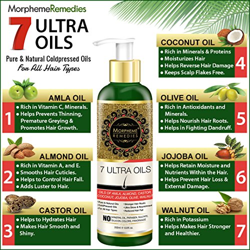 Morpheme 7 Ultra Hair Oil Almond Castor Jojoba Coconut
