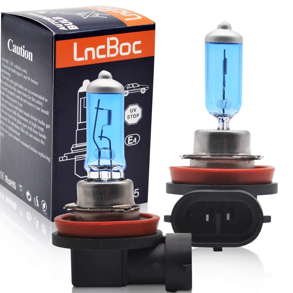 LncBoc H11 Halogen Headlight Headlamp 55W Vehicle Super Bright Replacement for Car Auto 4300K Warm White H11 Pack of 2