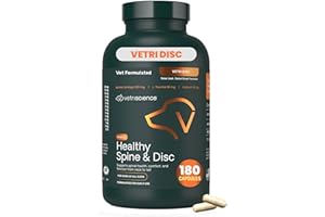 VetriScience Healthy Spine & Disc Easy-Open Capsules, Back and Spinal Support Chondroitin and Taurine Supplement for Dogs, Perfect for Dachshunds, Corgis, Frenchies, Basset Hounds & More, 180 Count