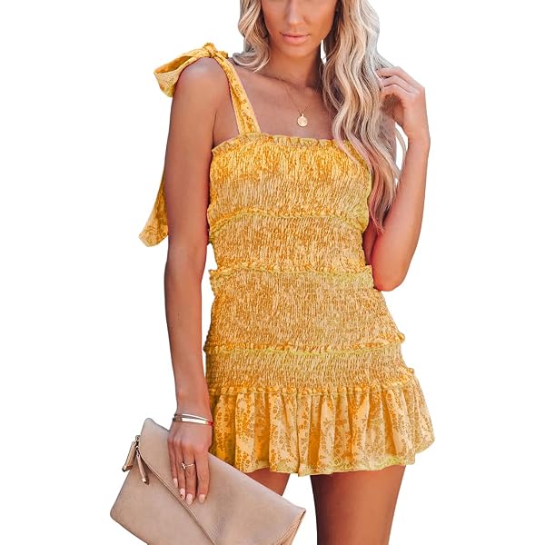 ETCYY Women's Off The Shoulder Ruffled Maxi Dress - Chiffon Summer Beach Party & Wedding Guest Dress