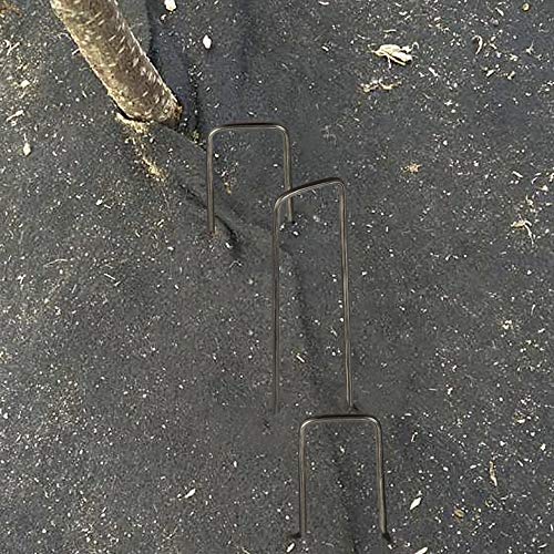 ADSRO Galvanized Garden Staples, Lawn Landscape Nail U-Pile Heavy Duty Fur Pin Fence Fence for Anchoring Fabric Weed Barrier Floor Cover 100Pack - Thumbnail 5