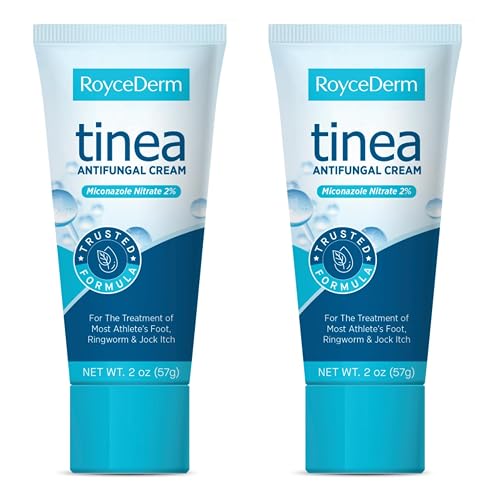 RoyceDerm Tinea Antifungal Cream, Miconazole Nitrate 2% for Tinea Pedis ...